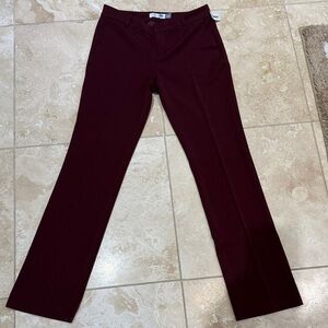 Old Navy Burgundy Straight-Leg Trousers